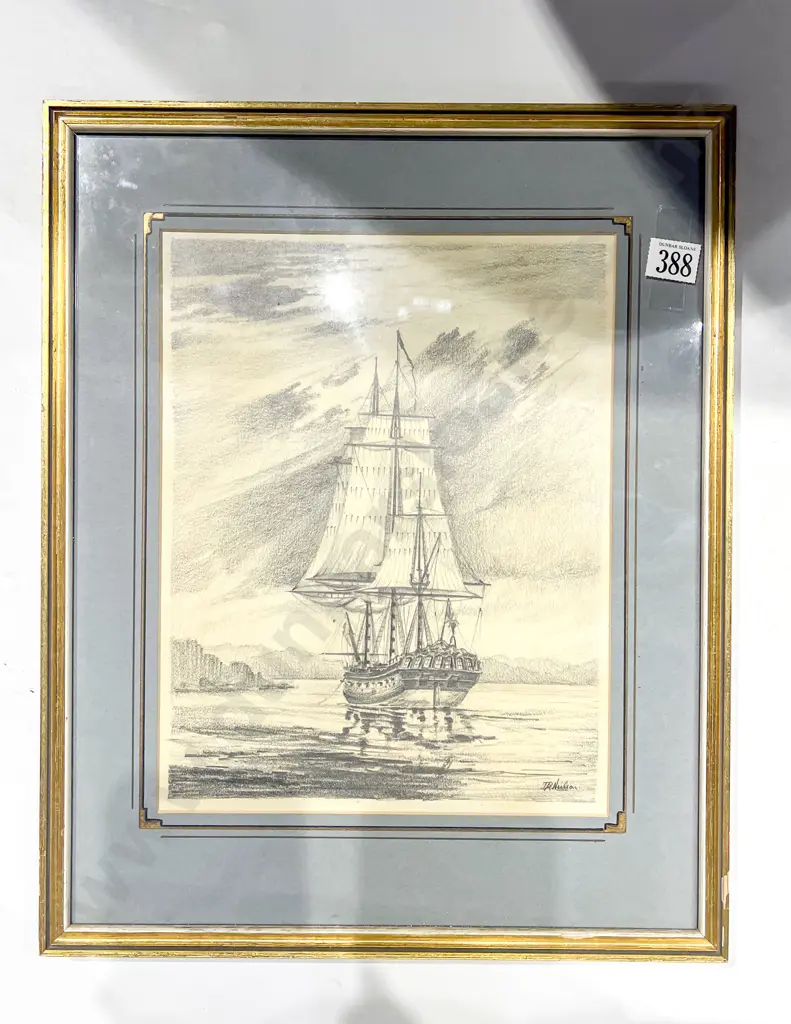 D. R. Neilson - Nautical Study - Graphite on Paper Image 1++