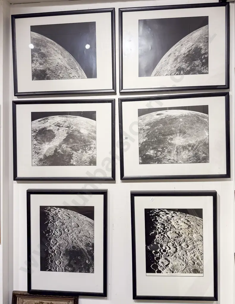 Six Framed Close Up Photographs of the Moon Image 1++