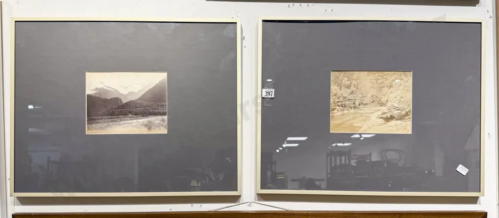 Burton Bros Dunedin Two Vintage Photographs Image 1++