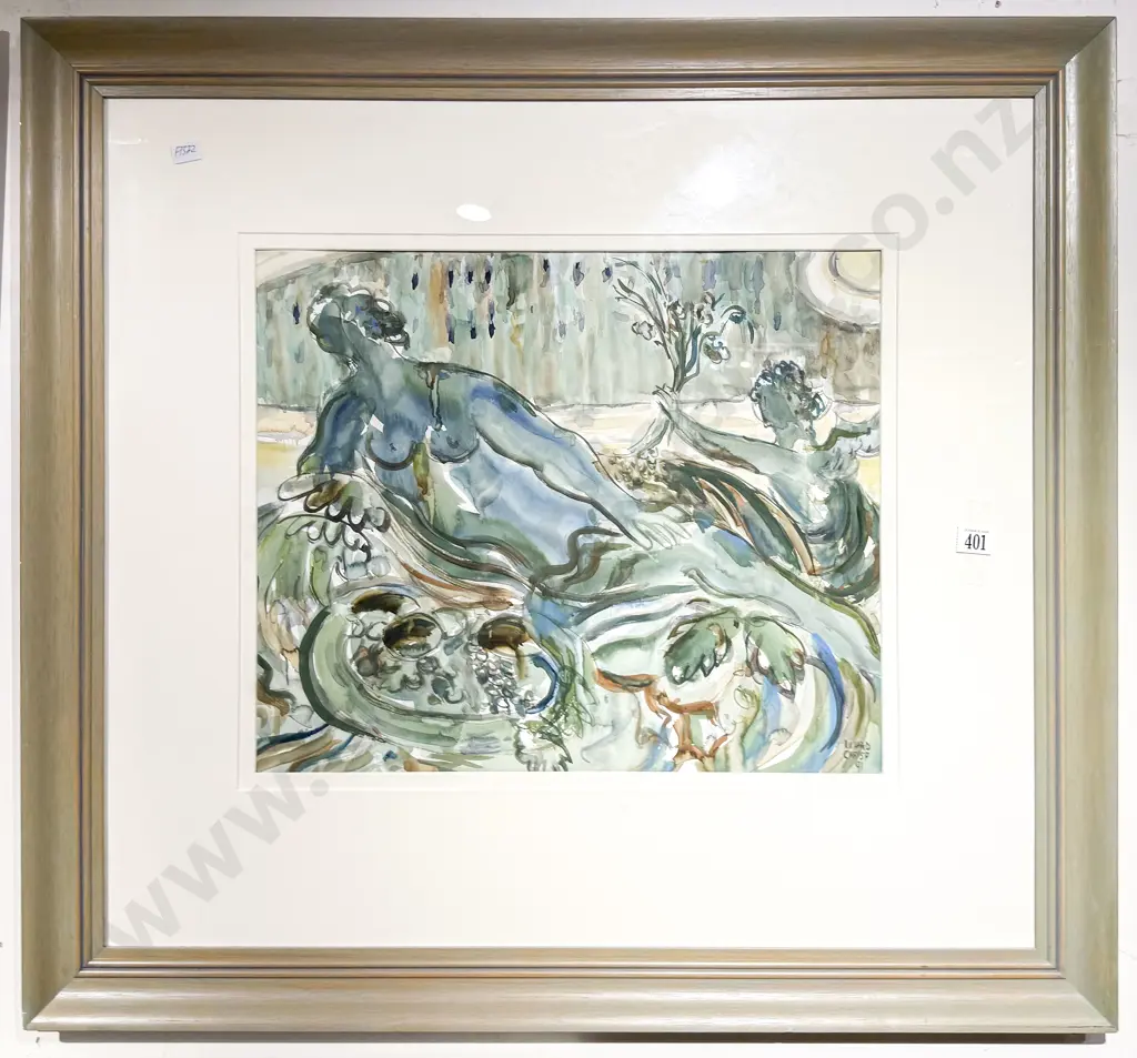 Richard Crisp - Figural Nude Study - Watercolour on Paper Image 1++