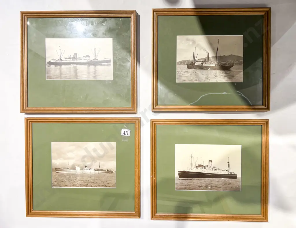 Four Assorted Black & White Maritime Photographs Image 1++