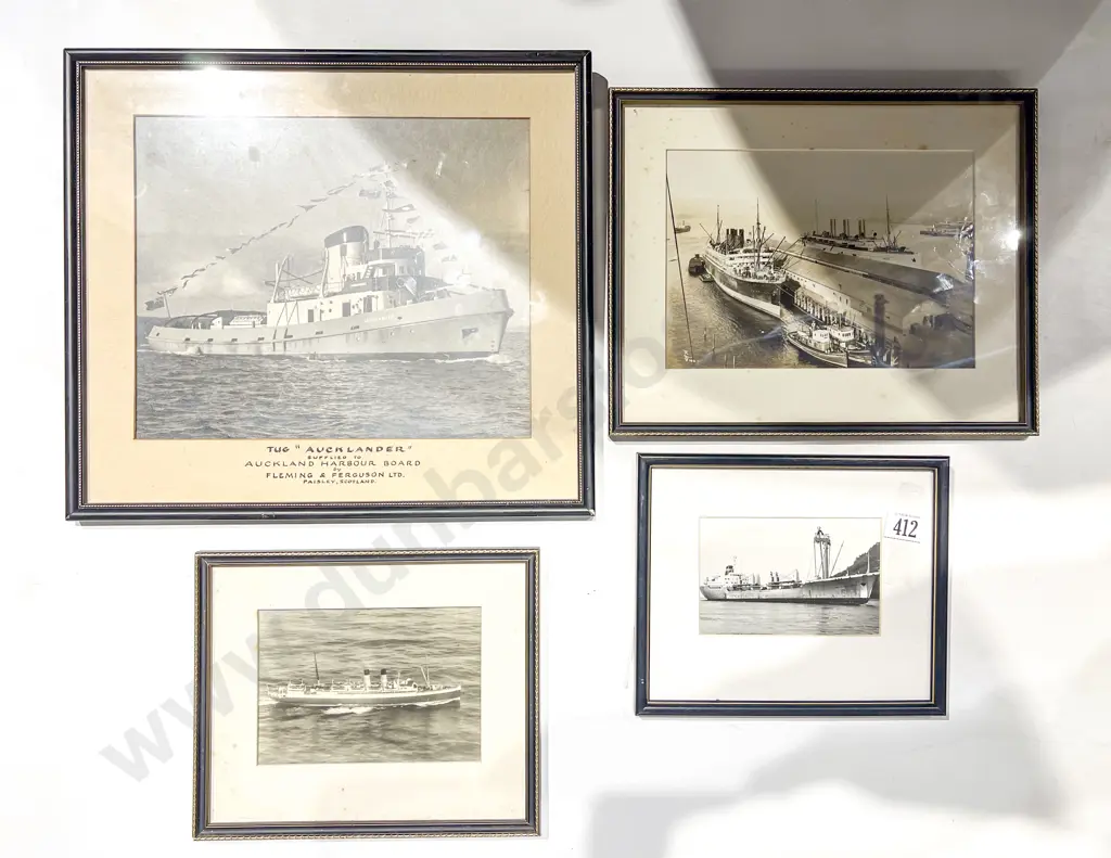 Four Assorted Black & White Maritime Photographs Image 1++