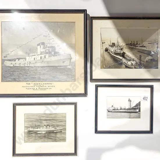 Four Assorted Black & White Maritime Photographs