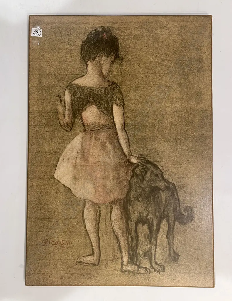 Picasso Print on Board together with Fabric Wall Hanging Image 1++