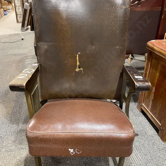 Vintage Ex Railway Flip Seat Chair