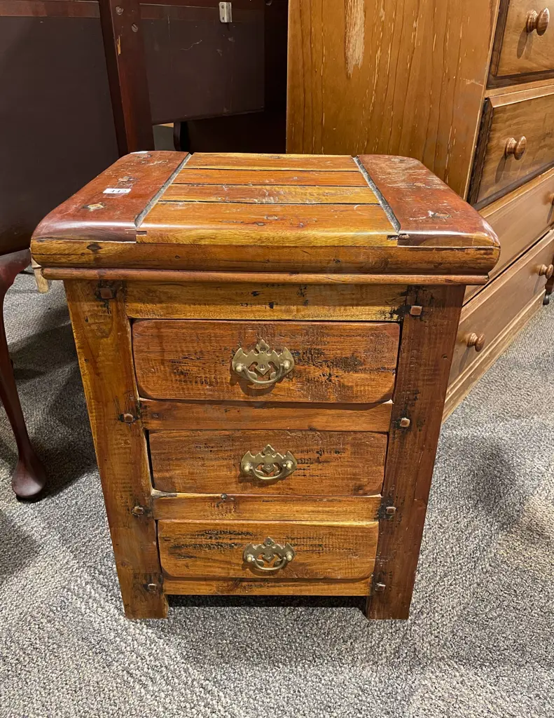Modern Rustic Bedside Drawers Image 1++