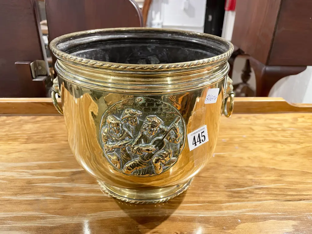 Brass Embossed Planter Image 1++