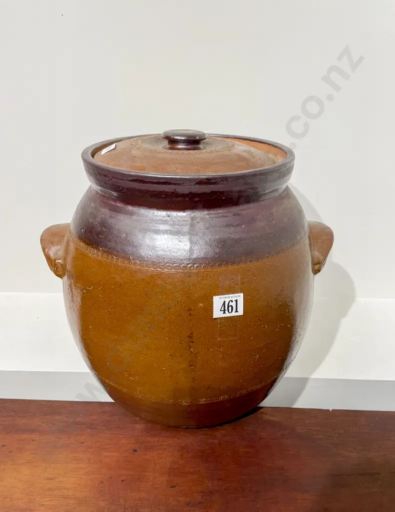 Lidded Stoneware Crock Image 1++