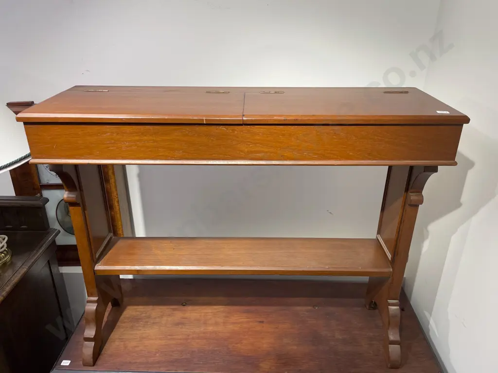Slender Refectory Based Tilt Top Desk Image 1++