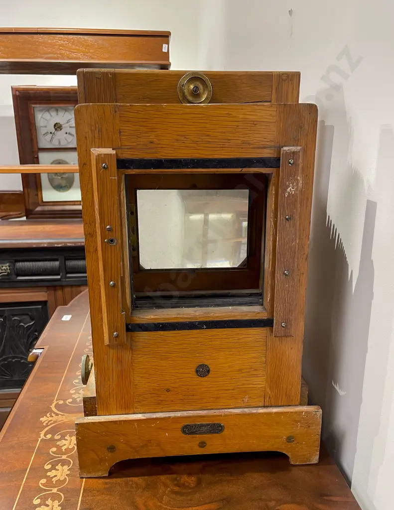 Vintage Oak Photographic Enlarger Image 1++