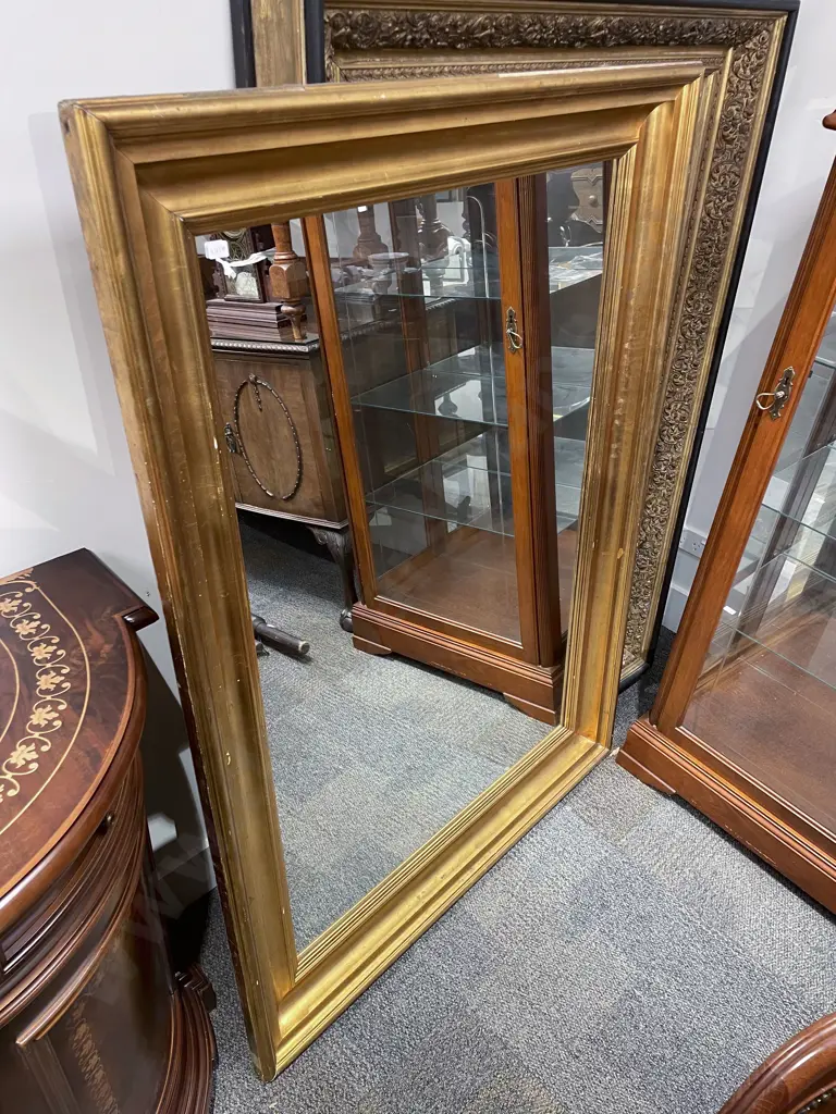 Large Gilt Framed Overmantle Mirror Image 1++
