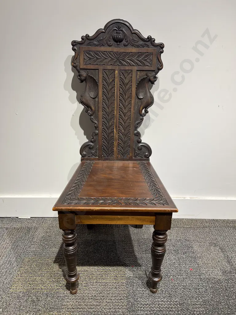 Arts & Crafts Carved Single Chair Image 1++