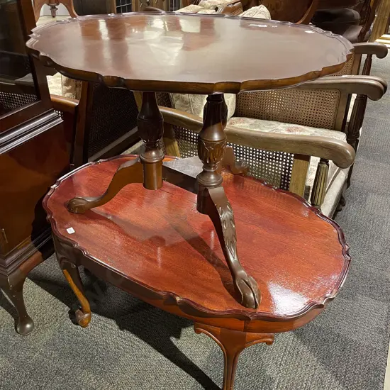 Two Reproduction Mahogany Coffee Tables