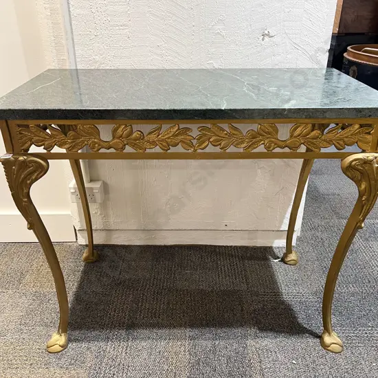 Gilt Painted & Marble Topped Console Table