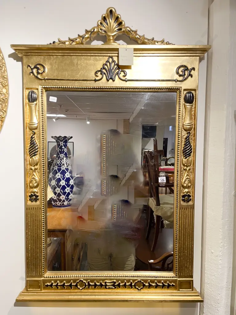 Italian Style Gilt Framed Mantle Mirror Image 1++