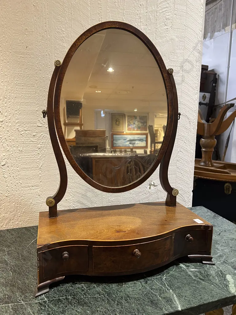 Toilet Swing Mirror with Drawers to Base Image 1++