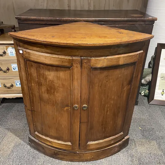 Antique Pine Corner Cupboard