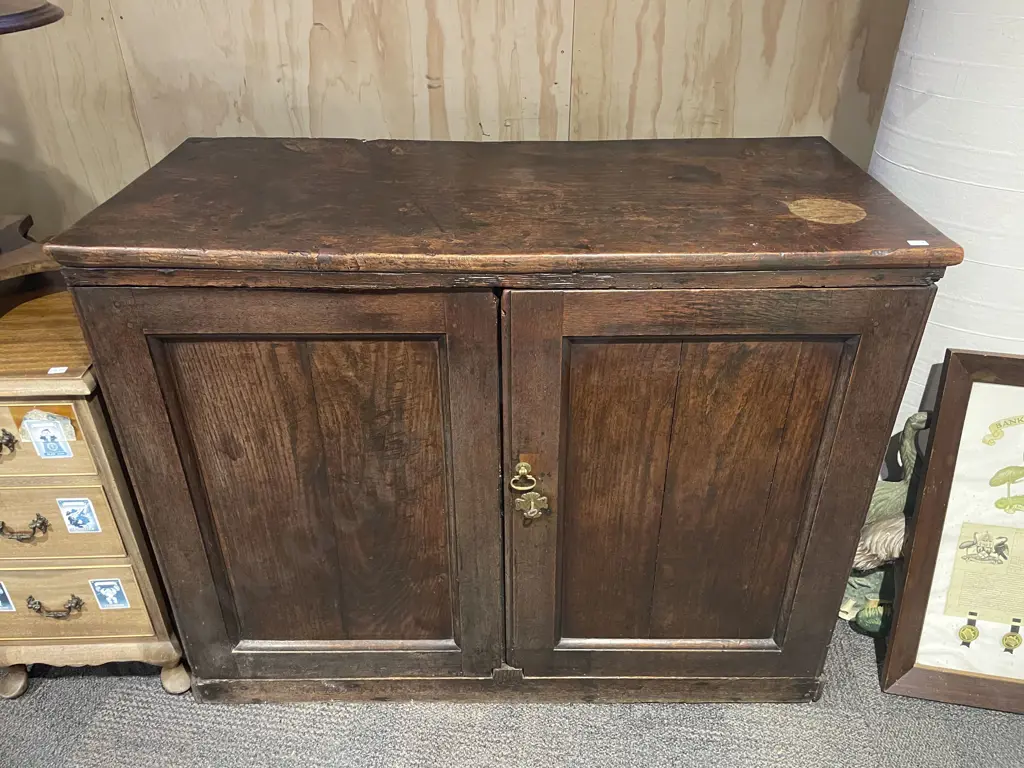 Georgian Elm Two Door Cabinet Image 1++