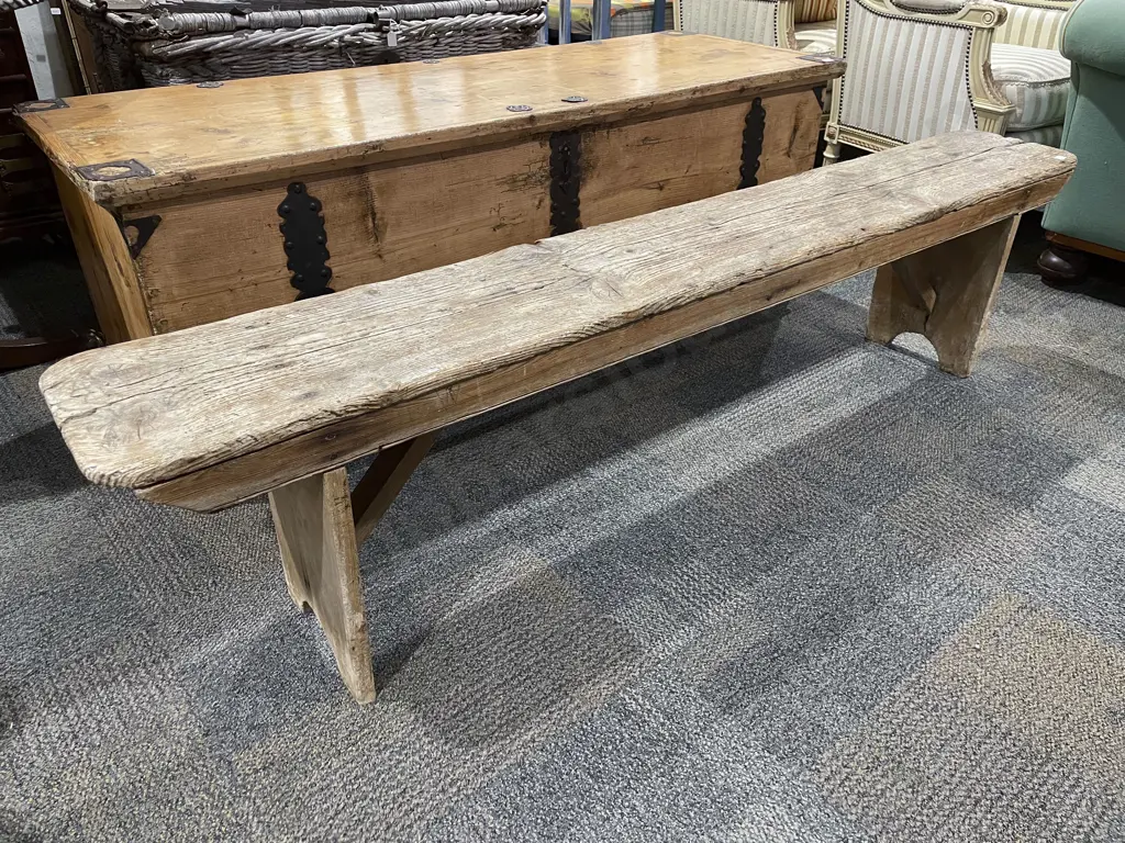 Antique Pine Bench Seat Image 1++