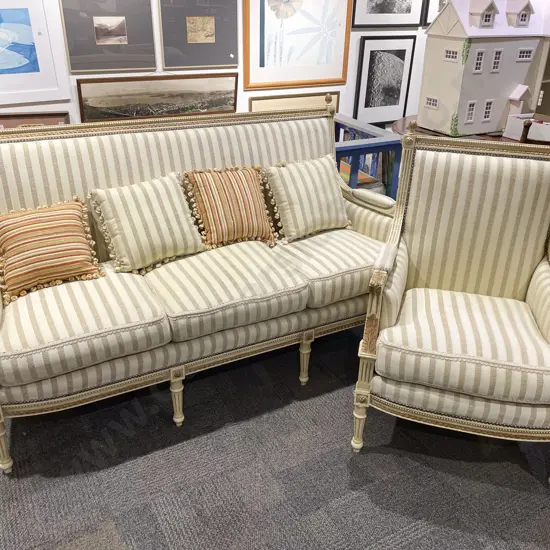 French Style Two Piece Lounge Suite