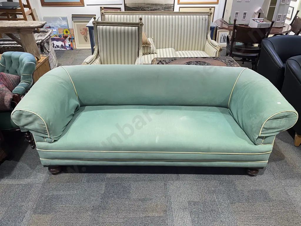 Victorian Circa 1880 Rolled Arm Sofa Image 1++