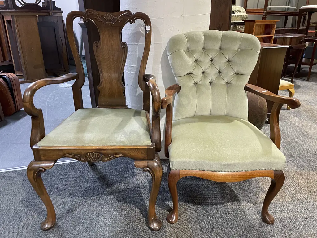 Single Carver Chair together with Buttonback Armchair Image 1++