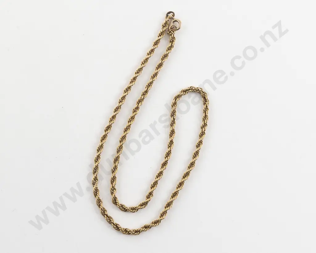 9ct Fancy Rope Twist Neck Chain Image 1++