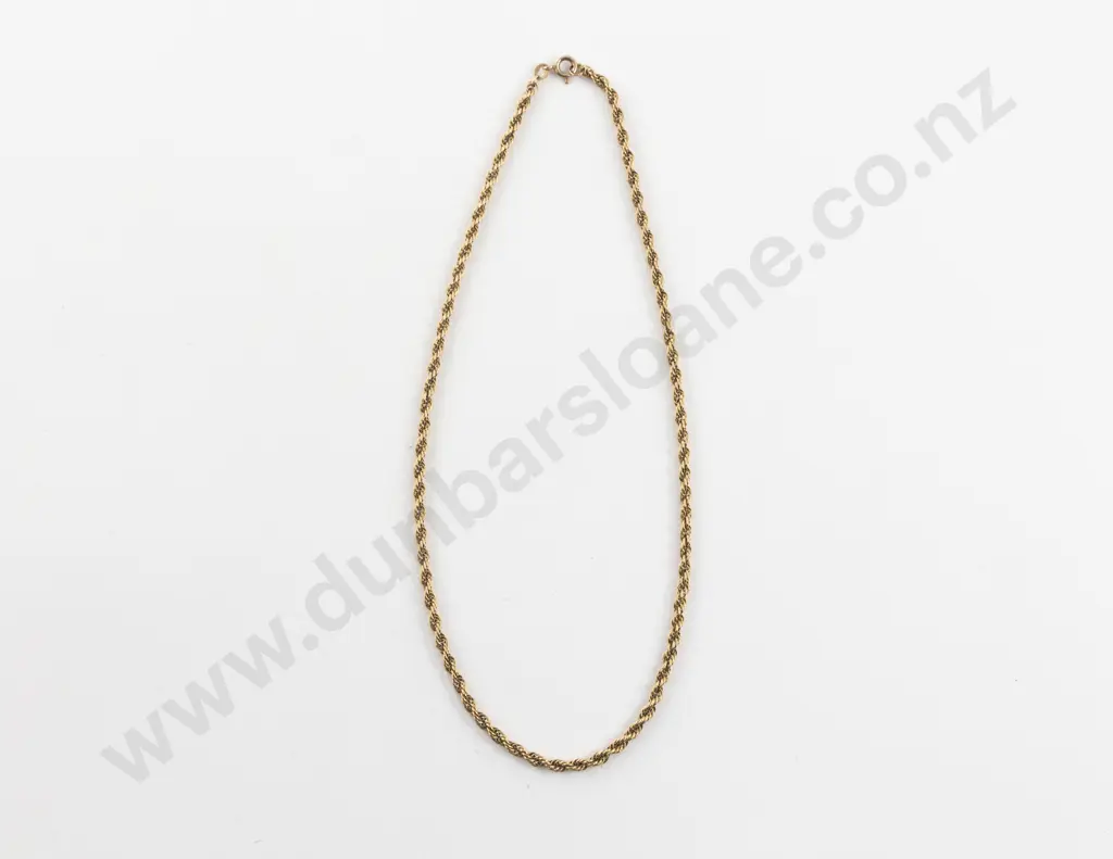 9ct Fancy Rope Twist Neck Chain Image 1++