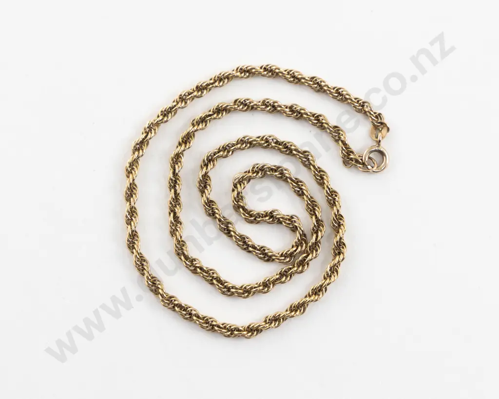 9ct Fancy Rope Twist Neck Chain Image 1++