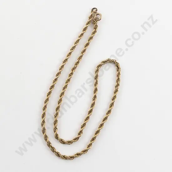9ct Fancy Rope Twist Neck Chain