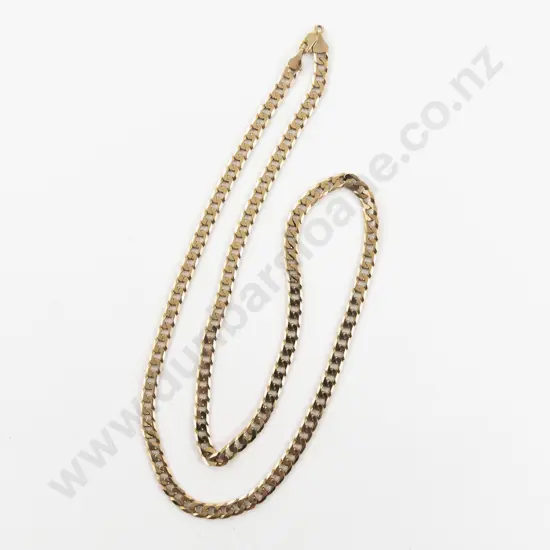 9ct Modern Flat Curb Link Neck Chain