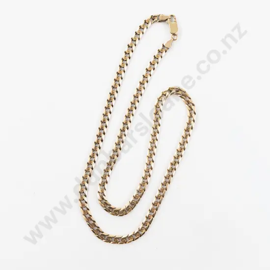 9ct Modern Flat Curb Link Neck Chain