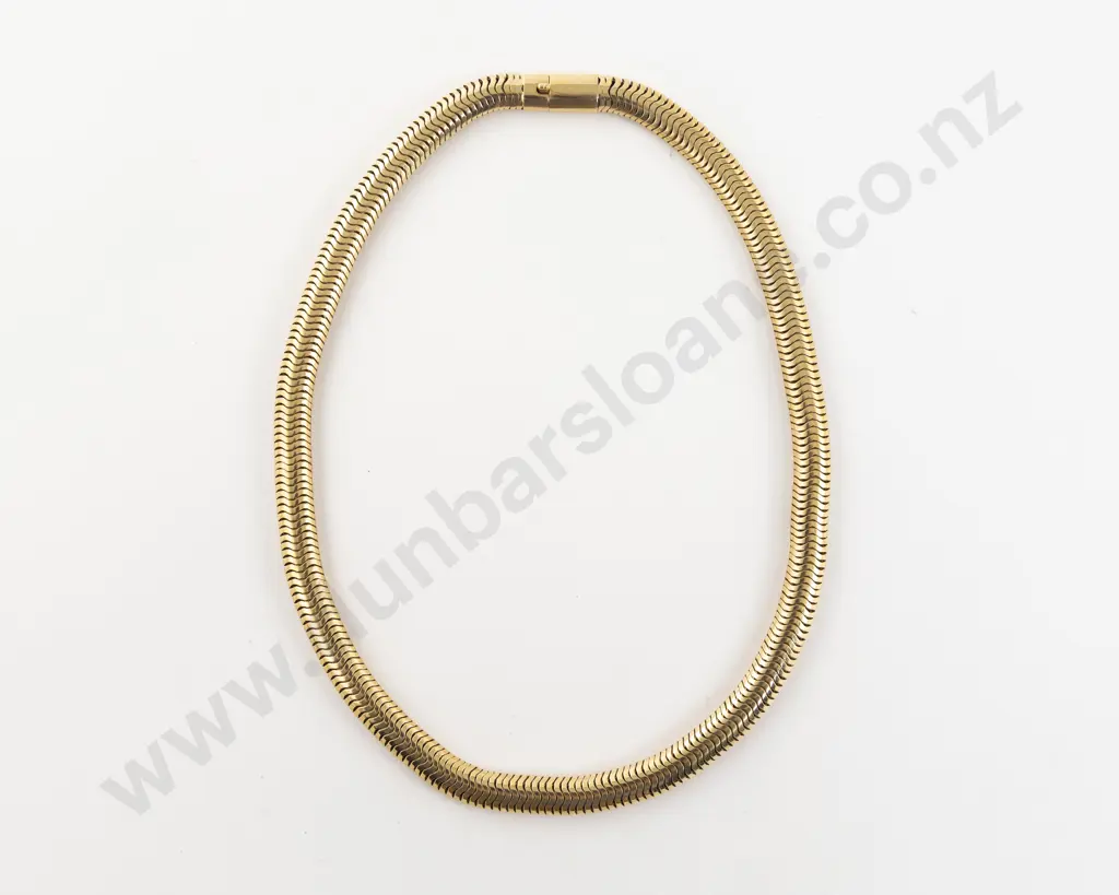14ct Flat Snake Link Neck Chain Image 1++
