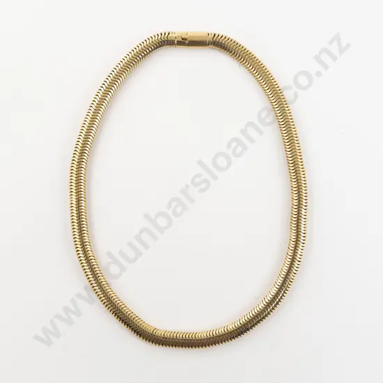 14ct Flat Snake Link Neck Chain