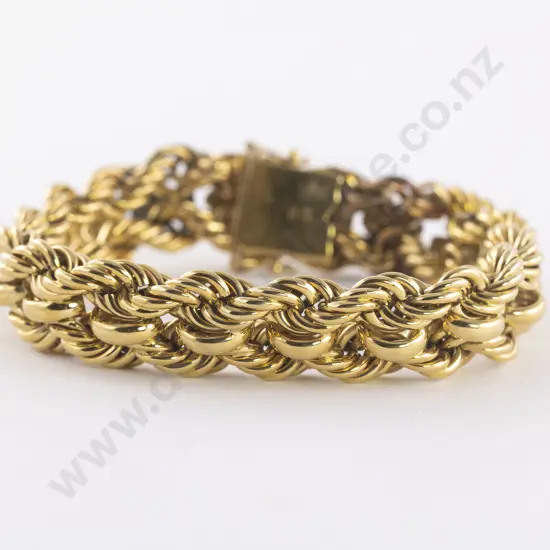 18ct Fancy Rope Twist Bracelet