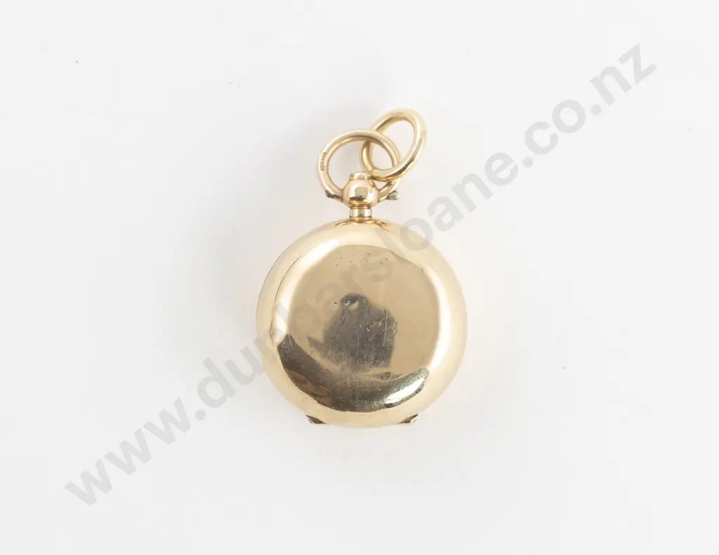 9ct Gold Plain Round Sovereign Case Image 1++