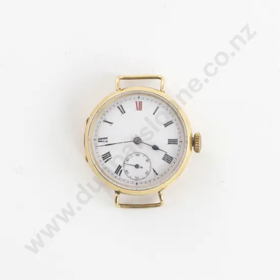 18ct Open Face Lever Wind Pocket Watch