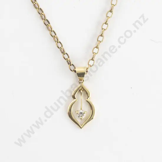 18ct Single Diamond Pendant