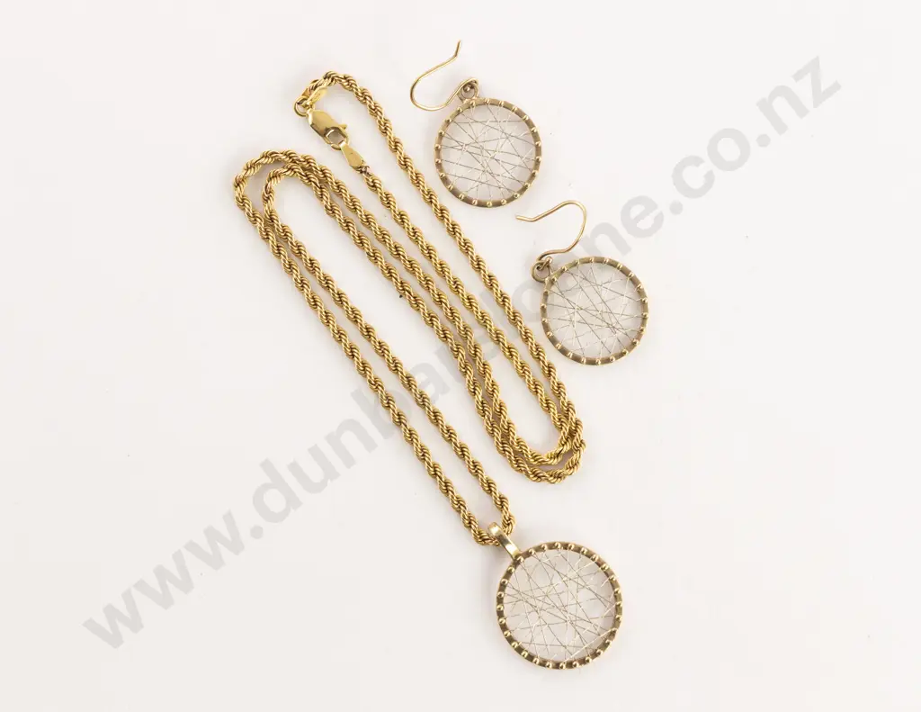 Links of London 9ct Dream Catcher Pendant on 10ct Fancy Link Chain Image 1++
