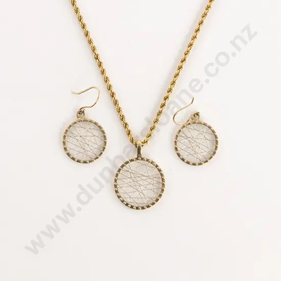Links of London 9ct Dream Catcher Pendant on 10ct Fancy Link Chain