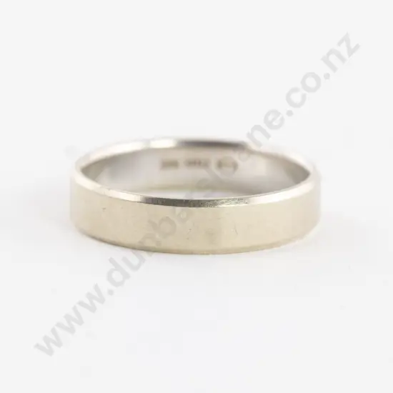 10ct White Gold Plain Wedding Band