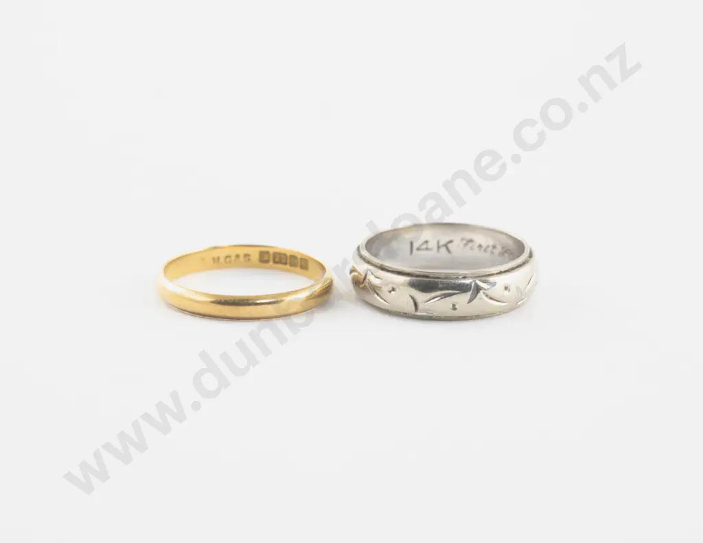 22ct Plain Wedding Band Image 1++