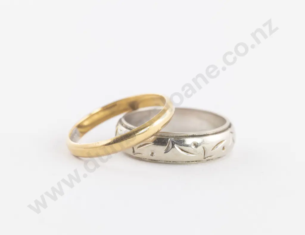 22ct Plain Wedding Band Image 1++