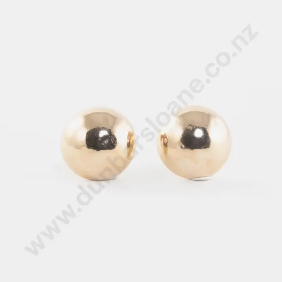 Pair 9ct Dome Clip On Earrings