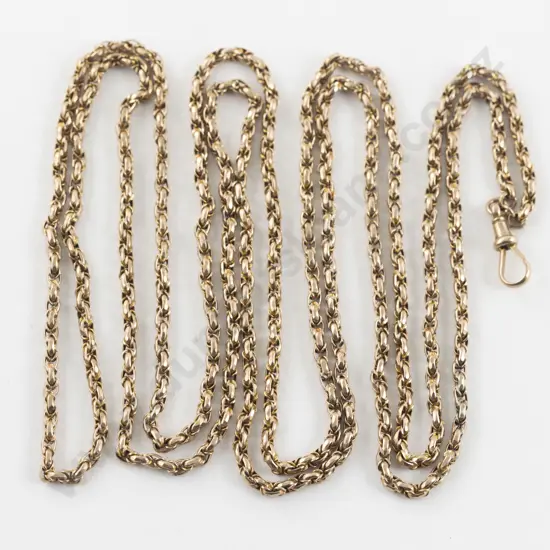 Victorian 9ct Fancy Trace Link Muff Chain