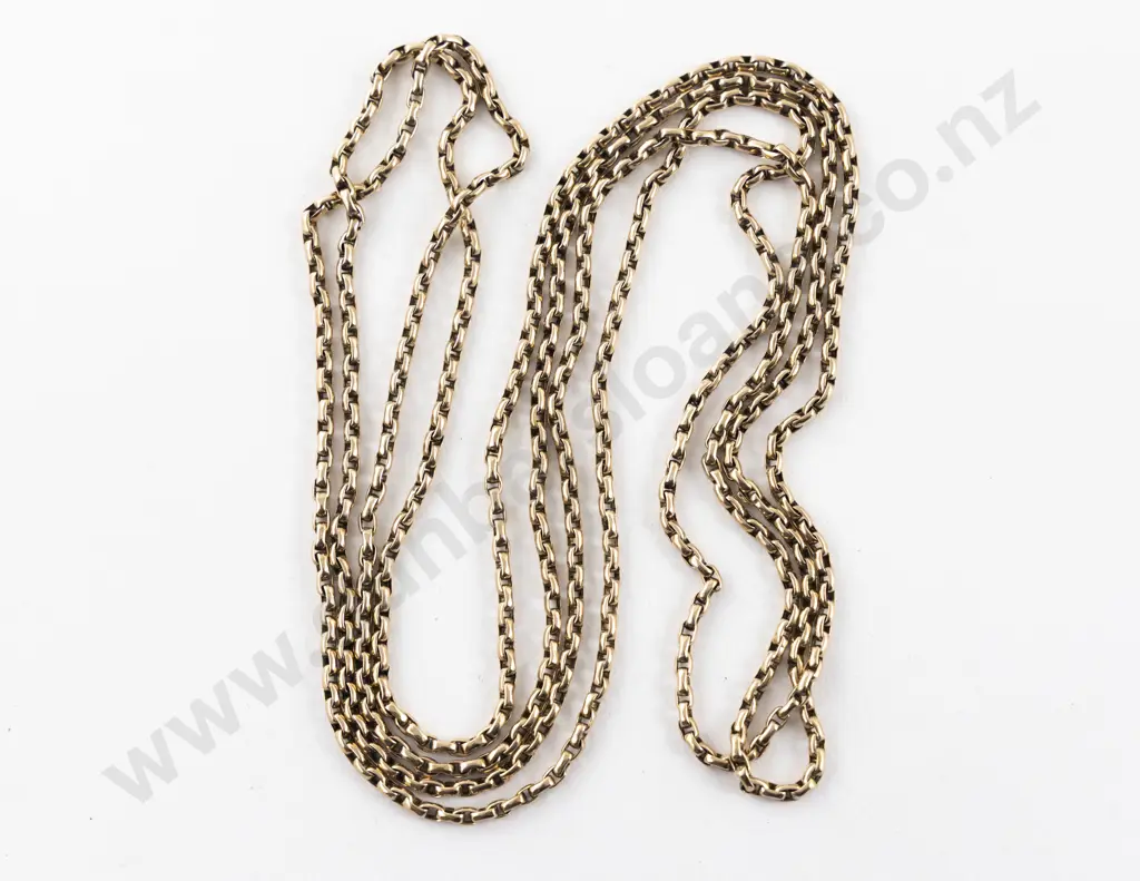 Victorian 9ct Trace Link Muff Chain Image 1++