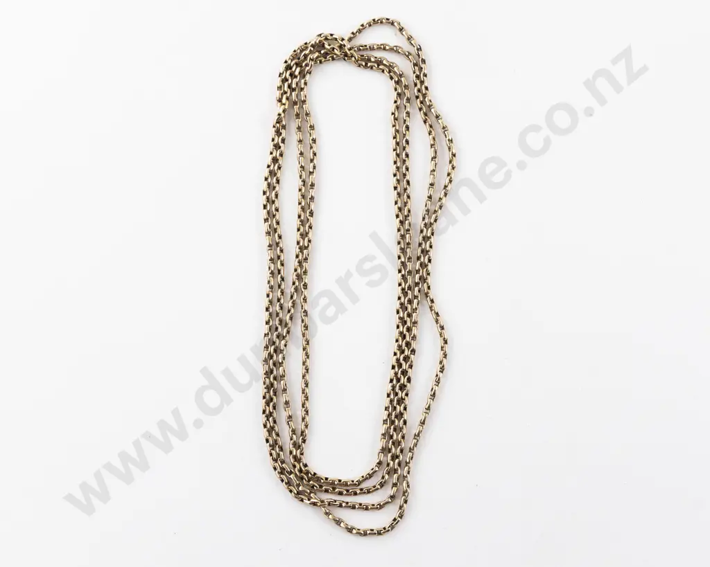 Victorian 9ct Trace Link Muff Chain Image 1++