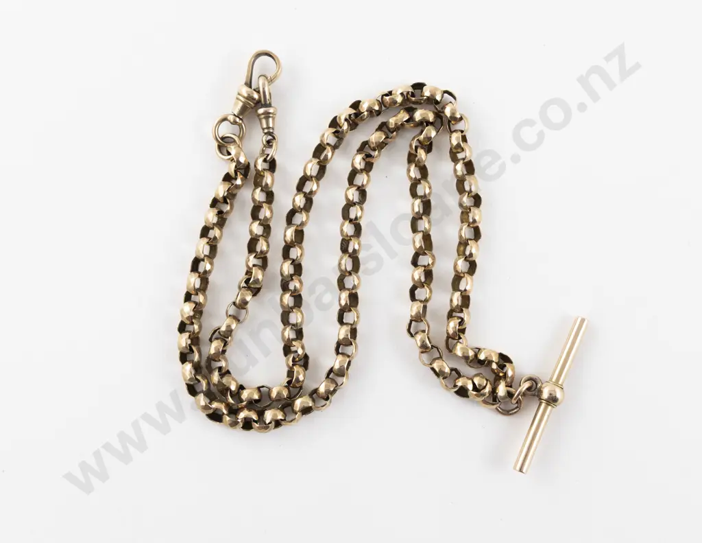 Victorian 9ct Faceted Curb Link Neck Chain Image 1++