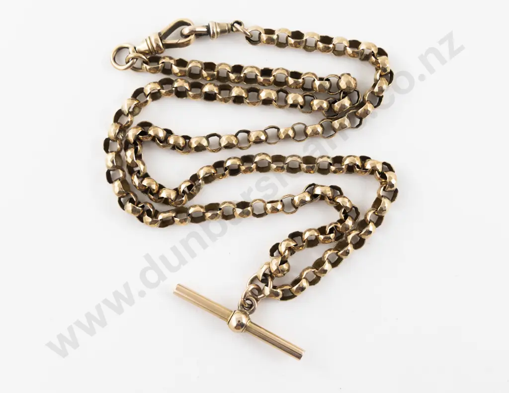 Victorian 9ct Faceted Curb Link Neck Chain Image 1++