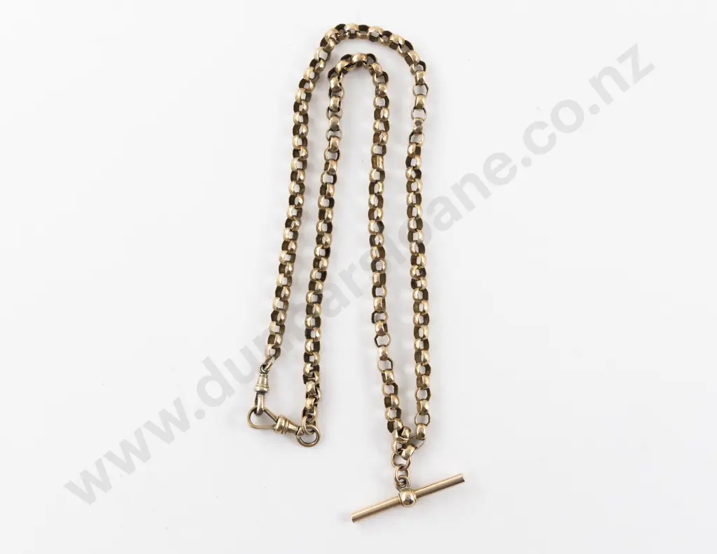 Victorian 9ct Faceted Curb Link Neck Chain Image 1++